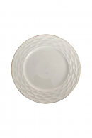 GRANDE ASSIETTE PLATE - BORDURE DORÉE