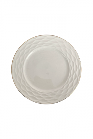 GRANDE ASSIETTE PLATE - BORDURE DORÉE