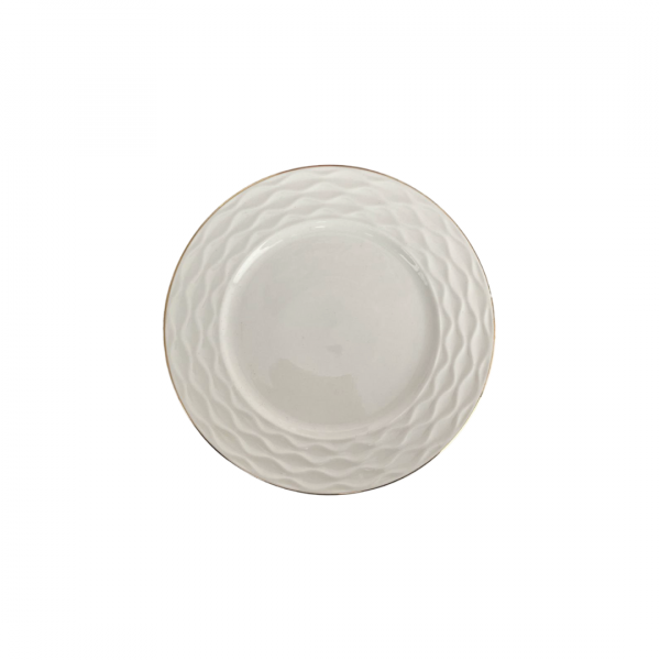 GRANDE ASSIETTE PLATE - BORDURE DORÉE