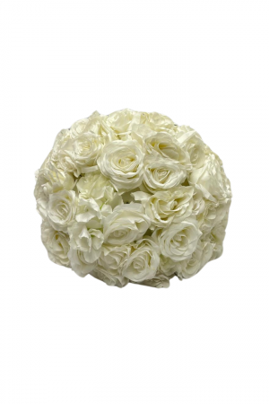 BOULE DE FLEURS BLANCHE 60CM