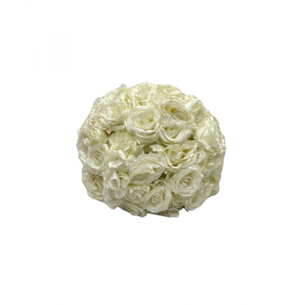 BOULE DE FLEURS BLANCHE 60CM